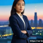 주식 종목 추천 신뢰도 확인법 - A young, confident female financial analyst in her late twenties, wearing a sharp, tailored business...