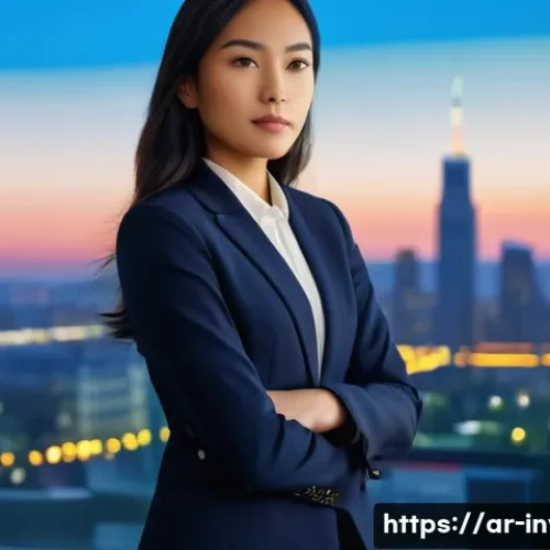 주식 종목 추천 신뢰도 확인법 - A young, confident female financial analyst in her late twenties, wearing a sharp, tailored business...