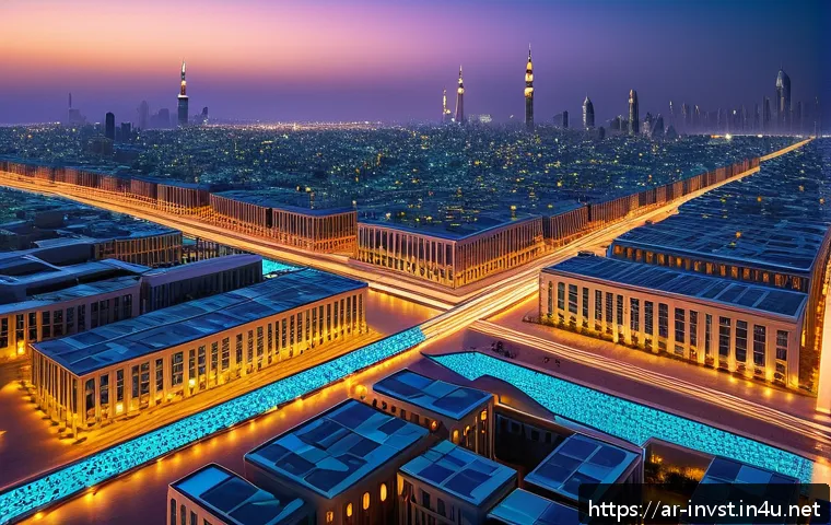 코인과 블록체인의 차이 - A high-tech digital infrastructure scene showcasing an intricate, glowing blockchain network spread ...